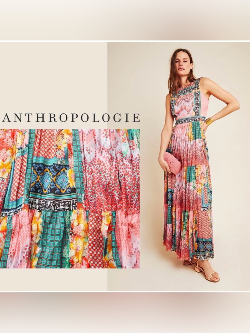 Bhanuni by Jyoti Beaded Sleeveless Maxi Dress Sold at Anthropologie